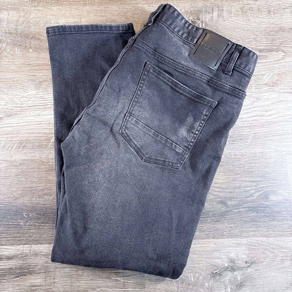 Smoke Rise Men's Black Destressed Jeans Size 42 Streatwear